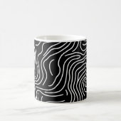 Topographic Line Art in Black 🗺️ Koffiemok (Center)