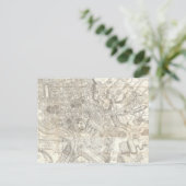 Topographic Map of Oude Rome, Italië Briefkaart (Staand voorkant)