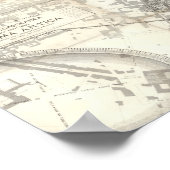 Topographic Map of Oude Rome, Italië Poster (Hoek)
