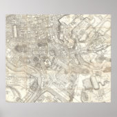 Topographic Map of Oude Rome, Italië Poster (Voorkant)