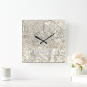 Topographic Map of Oude Rome, Italië Vierkante Klok (Huis)