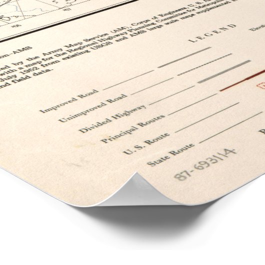 Topographic Map of Washington, D.C. 1953 Poster (Hoek)