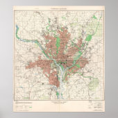 Topographic Map of Washington, D.C. 1953 Poster (Voorkant)
