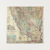 Topographic Railroad and County Map, Californië Wandkleed (Voorkant)