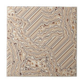 Topographic Warm Neutrals Ceramic Tile Tegeltje (Voorkant)
