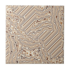 Topographic Warm Neutrals Ceramic Tile Tegeltje