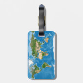 Topographic World Map Earth Illustration Bagagelabel (Achterkant verticaal)