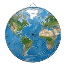 Topographic World Map Earth Illustration Dartbord