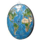 Topographic World Map Earth Illustration Dartbord (Voorkant Rechts)