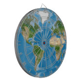 Topographic World Map Earth Illustration Dartbord (Voorkant Links)