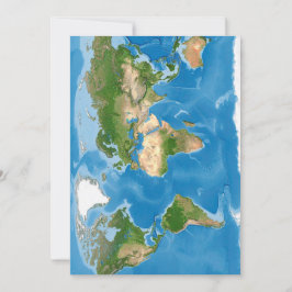 Topographic World Map Earth Illustration Feestdagenkaart