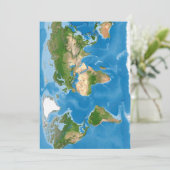 Topographic World Map Earth Illustration Feestdagenkaart (Staand voorkant)
