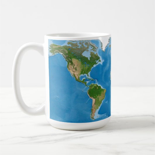 Topographic World Map Earth Illustration Koffiemok (Links)