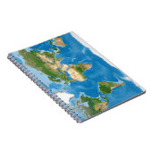 Topographic World Map Earth Illustration Notitieboek (Rechterzijde)