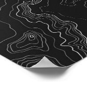 Topography Black map Poster (Hoek)