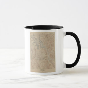 Topography Map, Yellowstone National Part, Wyoming Mok