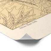 Topography TruckeeDonner Pass Region, Californië Poster (Hoek)