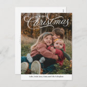 Toponderschrift Slanke kerstbewerkbare kleur Feestdagenkaart (Voorkant / Achterkant)