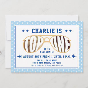 TopOne gevechtsvlieger thema eerste verjaardag Kaart