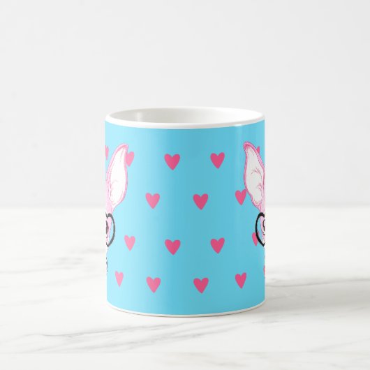 Topontwerper: Schattige Nerdy Puppy Blue Mok (Center)