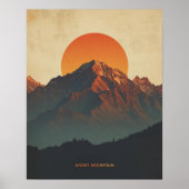 Toppen van de Andes – Retro Zuid-Amerika Reizen Poster (Voorkant)
