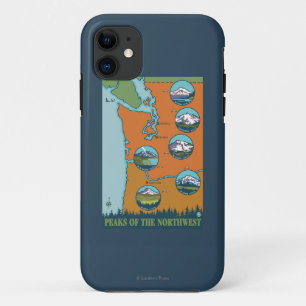 Toppen van het Noordwesten - 5 verschillende berge Case-Mate iPhone Case