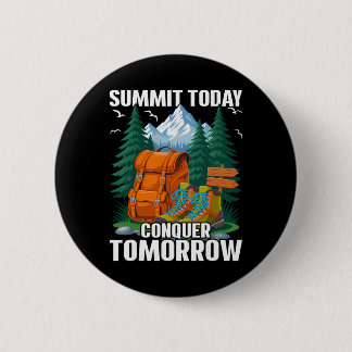 Toppen Vandaag - Bergbeklimmer Wandelaar  Ronde Button 5,7 Cm