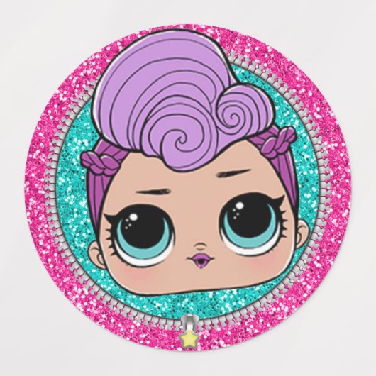 Topper Lol Surprise Glitter 2 Labels (Design 1)