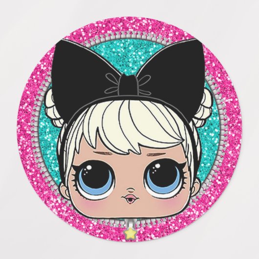 Topper Lol Surprise Glitter Labels (Design 1)