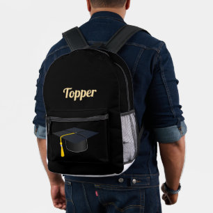 Topper tekst afstudeerhoed gedrukt elegante stijl bedrukte rugzak