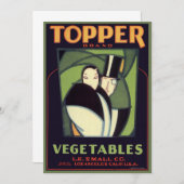  topperlabel voor groenten, Art Deco-Romance (Voorkant / Achterkant)