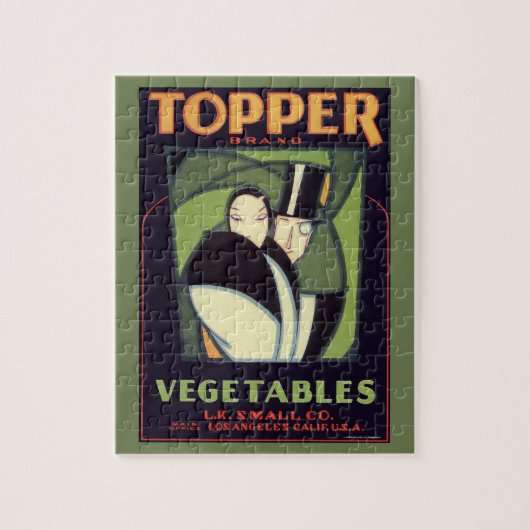  topperlabel voor groenten, Art Deco-Romance Legpuzzel (Verticaal)