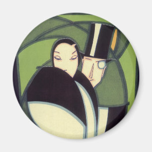 topperlabel voor groenten, Art Deco-Romance Magneet