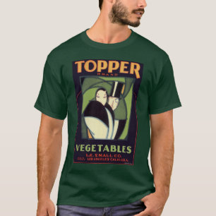 topperlabel voor groenten, Art Deco-Romance T-shirt