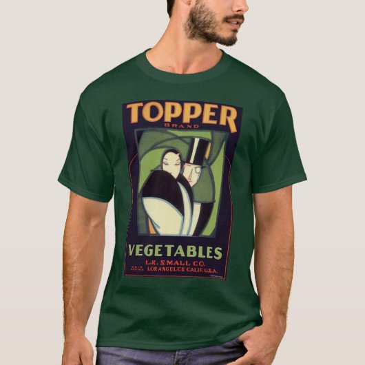 topperlabel voor groenten, Art Deco-Romance T-shirt (Voorkant)