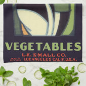 topperlabel voor groenten, Art Deco-Romance Theedoek (Gevouwen)