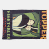 topperlabel voor groenten, Art Deco-Romance Theedoek (Horizontaal)