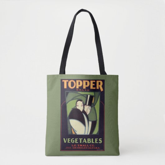 topperlabel voor groenten, Art Deco-Romance Tote Bag (Voorkant)