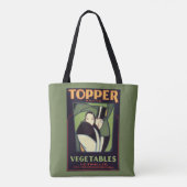 topperlabel voor groenten, Art Deco-Romance Tote Bag (Achterkant)