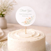 Toppers voor wildbloementuin-cupcakes ronde sticker