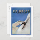 Tops the Nation - Skiing Promotional Poster Briefkaart (Voorkant / Achterkant)