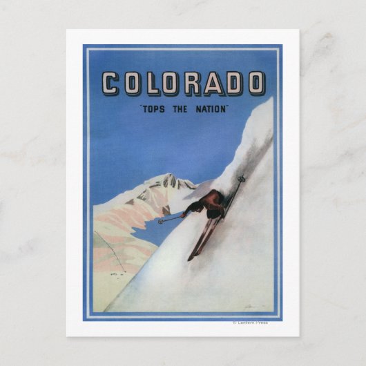 Tops the Nation - Skiing Promotional Poster Briefkaart (Voorkant)