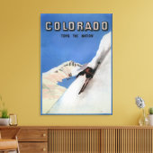 Tops the Nation - Skiing Promotional Poster Canvas Afdruk (Insitu (Woonkamer))