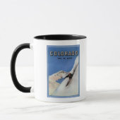 Tops the Nation - Skiing Promotional Poster Mok (Links)