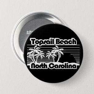 Topsail Beach North Carolina Ronde Button 7,6 Cm