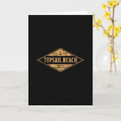 Topsail Beach North Carolina Souvenir Vacation Vin Kaart (Gele Bloem)