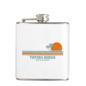 Topsail Beach North Carolina Sun Palm Trees Heupfles (Voorkant)