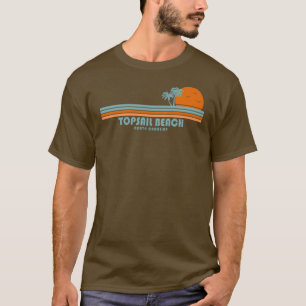 Topsail Beach North Carolina Sun Palm Trees T-shirt