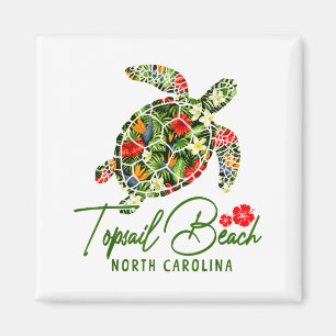 Topsail Beach North Carolina Zeeschildpad Tropisch Magneet