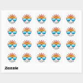 Topsail Beach North Carolina Zonnebril Vierkante Sticker (Vel)